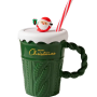 2025 Style Christmas Mug Water Cup With Lid and Straw Ceramic Coffee Cup New Design Office Home Drinking Mug Children's Gift