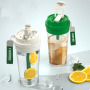 Summer New High Appearance Simple Plastic Water Cup Portable Plastic Water Bottle With Handle  With Straw