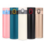 Custom Print 400ml Matte Black Slim Outdoor Sport Thermos Life Vacuum Portable Flask With Bouncing Lid
