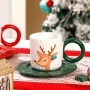 Custom New Design Christmas Gift Personality Snowman Ceramic Christmas Mug Gift Set