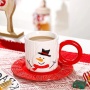 Custom New Design Christmas Gift Personality Snowman Ceramic Christmas Mug Gift Set