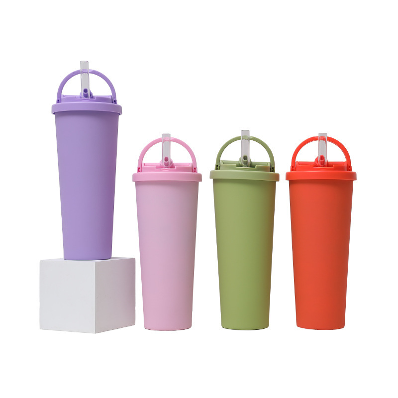 Customized 830ml Insulated Double Wall 316 Stainless Steel Coffee Tumblers with Lid and Straw