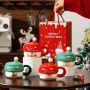 Cute Cartoon Santa Claus Pattern Ceramic Cup Cross-Border Christmas Holiday Souvenir Mug Christmas Gift