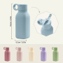 Kids Outdoor Sports School Water Bottle Food Grade Silicone Baby Drinking Cup with Hidden Straw Perfect Baby Supplies