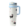New Large-capacity Super-sized Insulated Cup with a Long Straw for Women