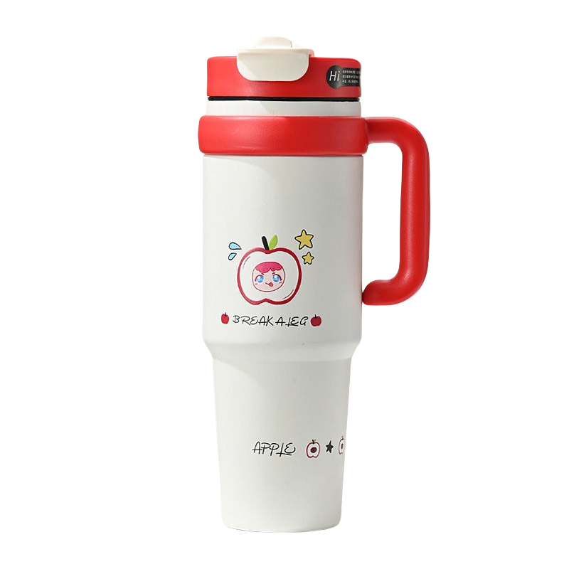 New Large-capacity Super-sized Insulated Cup with a Long Straw for Women
