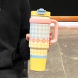 Yellow checkered pattern