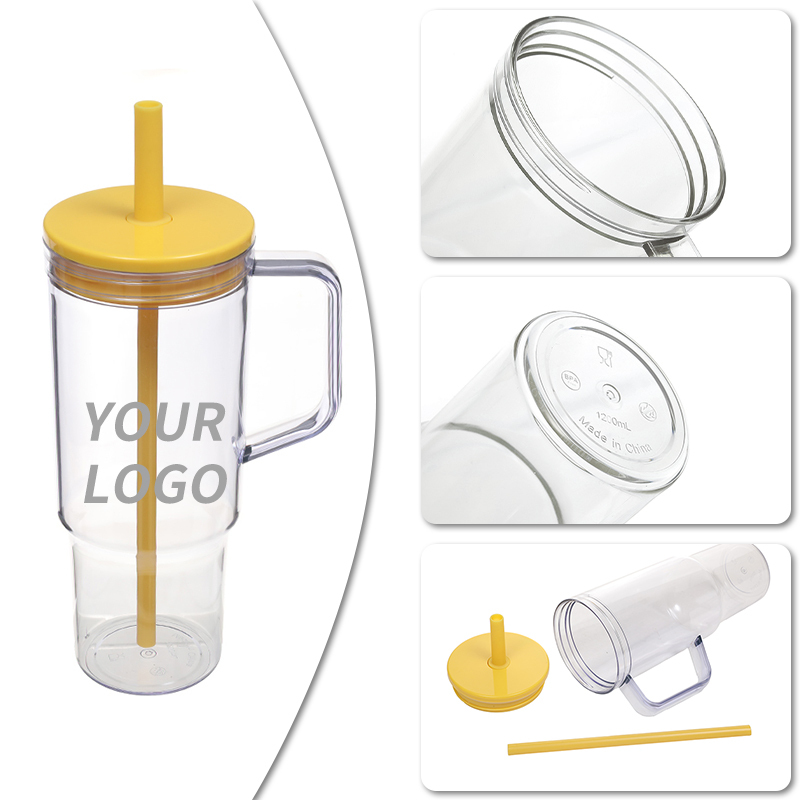 40oz Eco-friendly Bicycle Water Cup Thermal Plastic Tumbler With Lid and Straw for Home and Camping Adventures