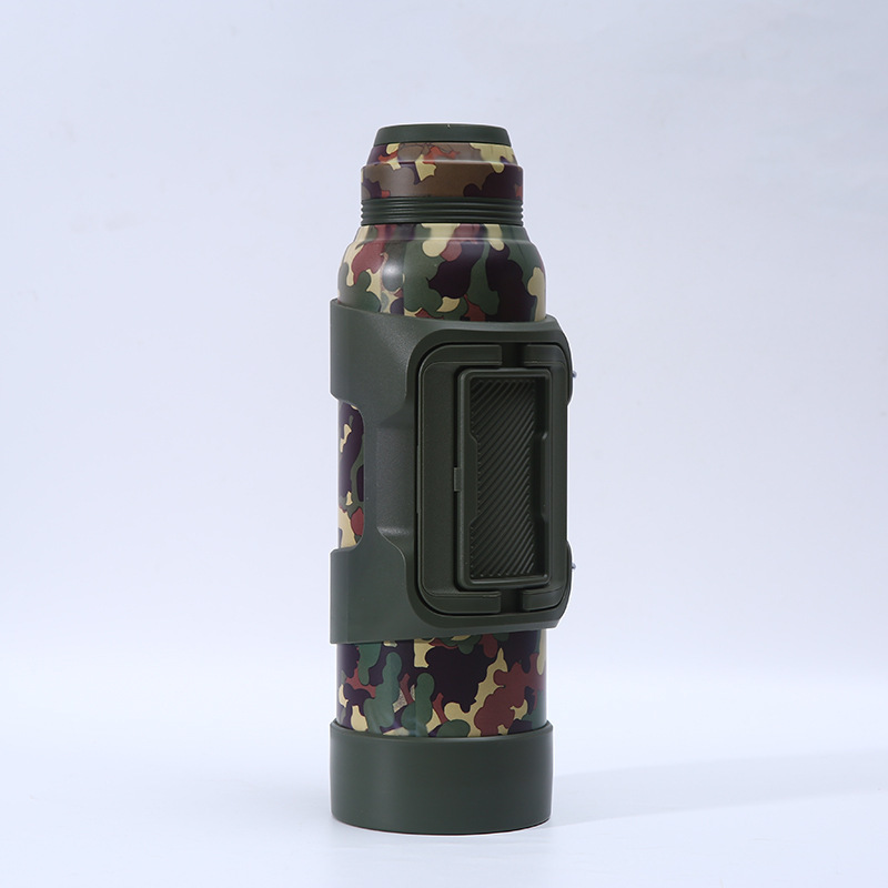 Large Capacity 316 Stainless Steel Thermos 1.3L Vacuum Flask Portable Cup Handle Grip Outdoors Sports Water Bottle for Camping