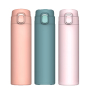 Custom logo Double Wall Vacuum Insulated Water Thermos with Silicon Straw BPA Free Food Grade