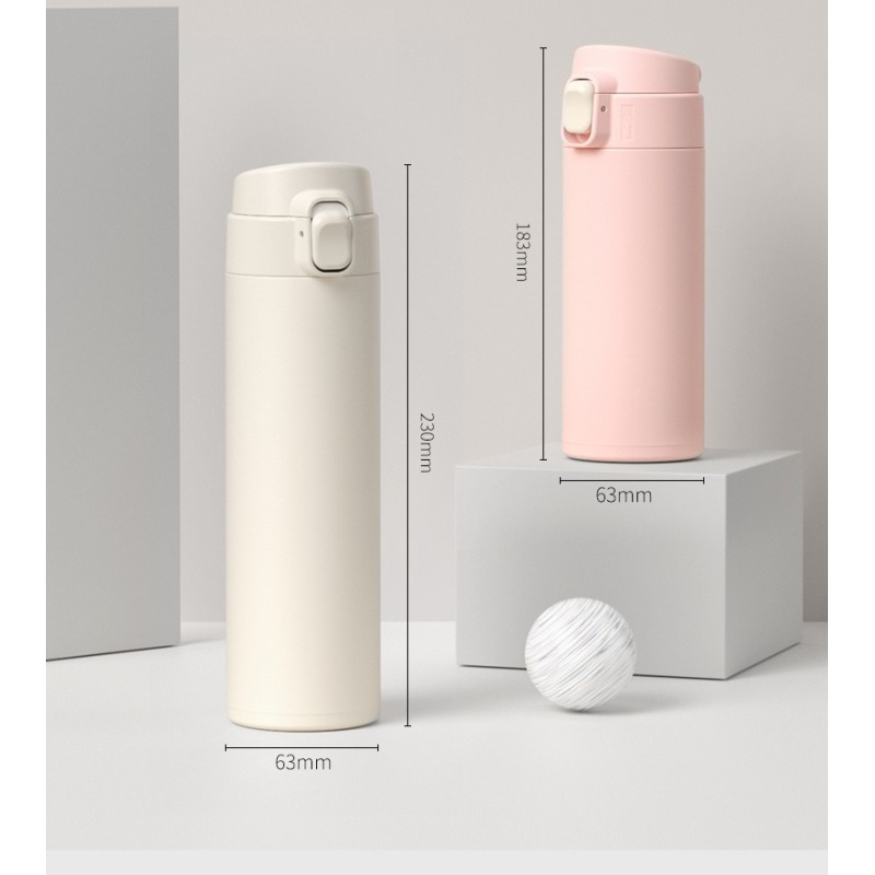 Custom logo Double Wall Vacuum Insulated Water Thermos with Silicon Straw BPA Free Food Grade