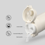 Custom logo Double Wall Vacuum Insulated Water Thermos with Silicon Straw BPA Free Food Grade