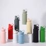 High Quality Vacuum Flask Portable Leak-proof Straw Cap Double Wall Stainless Steel Water Bottle Sport Water Bottle