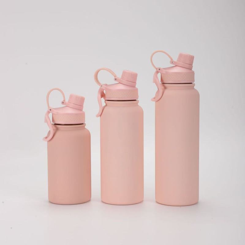 High Quality Vacuum Flask Portable Leak-proof Straw Cap Double Wall Stainless Steel Water Bottle Sport Water Bottle