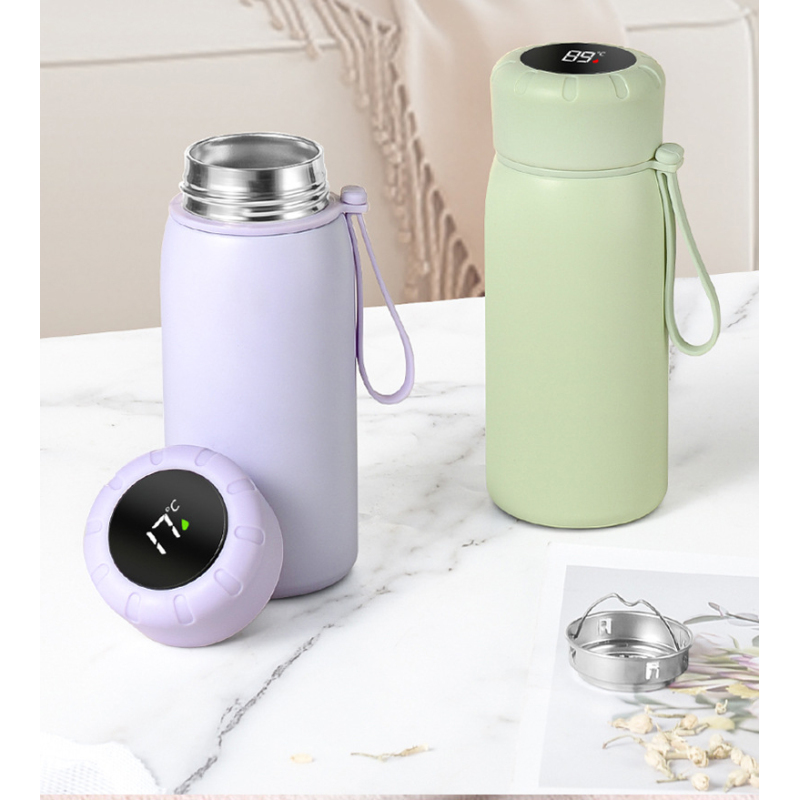 Beauchy 316 Stainless Steel Travel Cup Smart Digital LED Double Wall LED Temperature Display Water Bottle