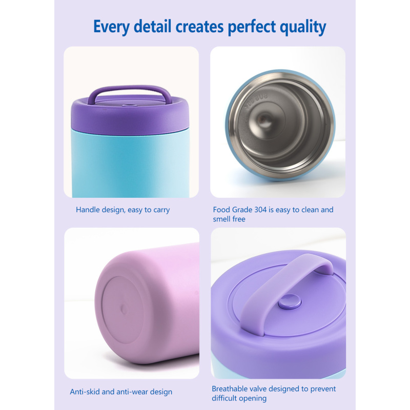 Eco-Friendly 304 Stainless Steel Thermos Lunch Box Food Warmer Container Soup Lunch Jar Storage Jars Family