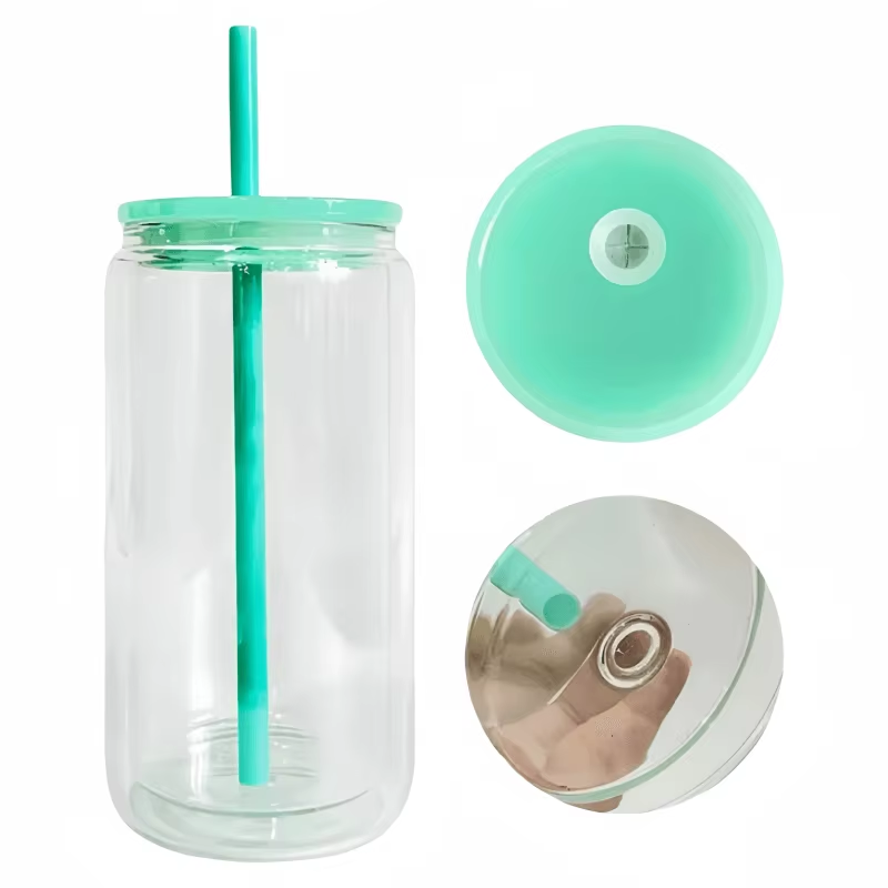 Colorful Fashionable Portable Glass Drinking Bottle Shape Glass Bottle Free Fruit Water Bottle
