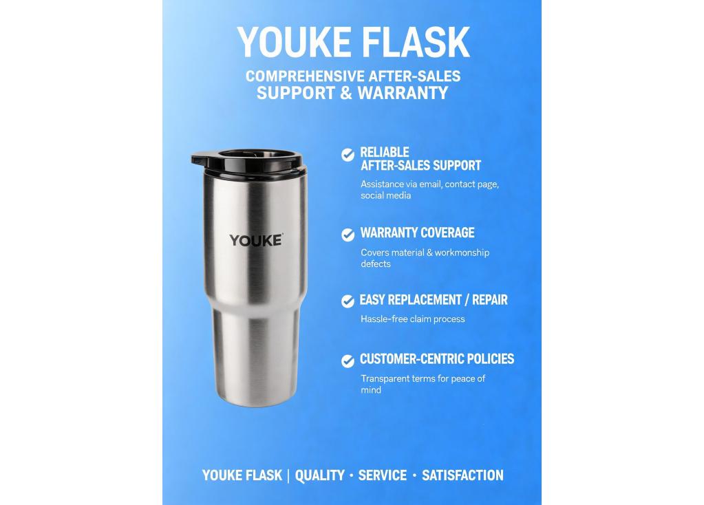 What kind of after-sales support or warranty do you offer for your drinkware products?