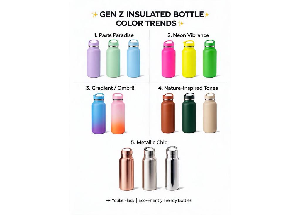 What are the latest color trends for insulated bottles targeting Gen Z consumers?