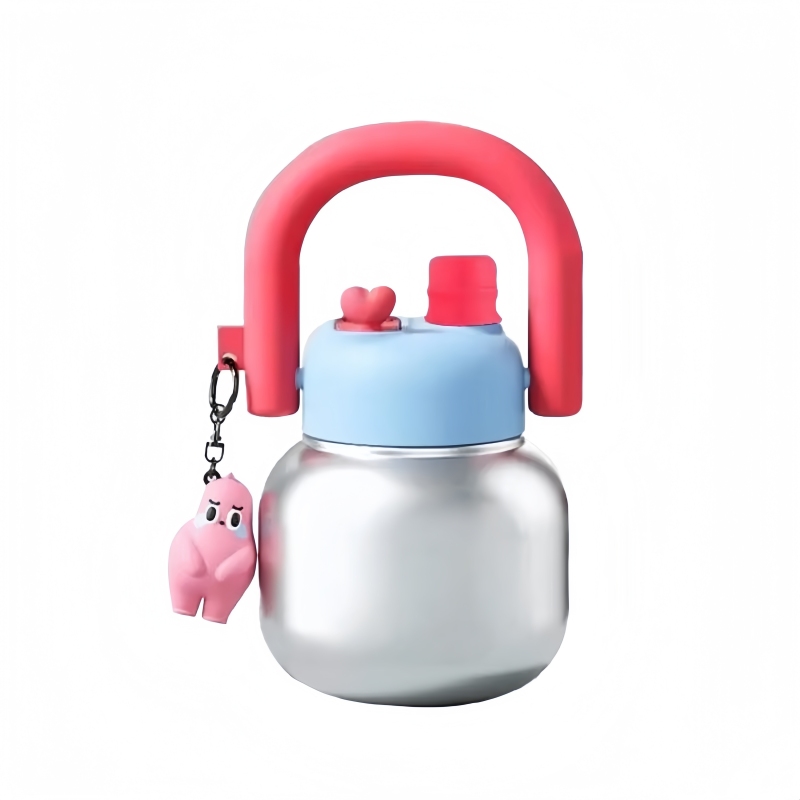 New Fashion 680ml Belly Bottle Large Capacity 316 Stainless Steel Vacuum Cup with Big Handle Portable Outdoor Mug for Students
