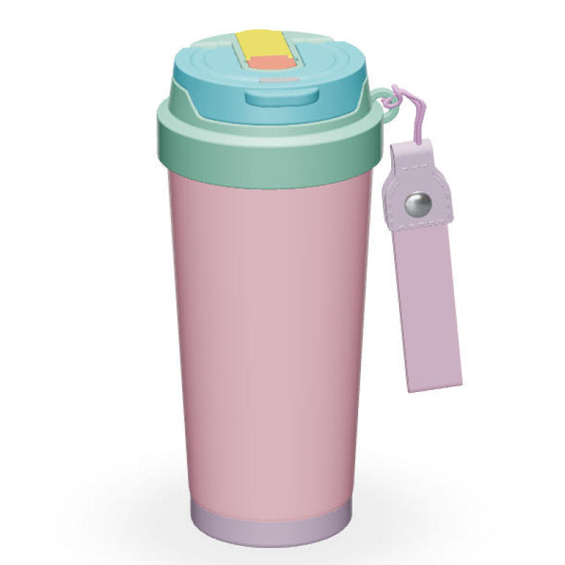 Customized logo 590ml Student Thermos Leakproof Backpack Cup with 12H Insulation BPA-Free 304 Stainless Steel Water Cup