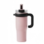 Customizable logo Double Wall Stainless Steel Water Bottle, Large Capacity Insulated Vacuum Coffee Cup with Straw