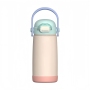 New Color Contrast Straw Children's Thermos Cup Customized 304 Stainless Steel Handle Bounce Cover Children's Water Cup