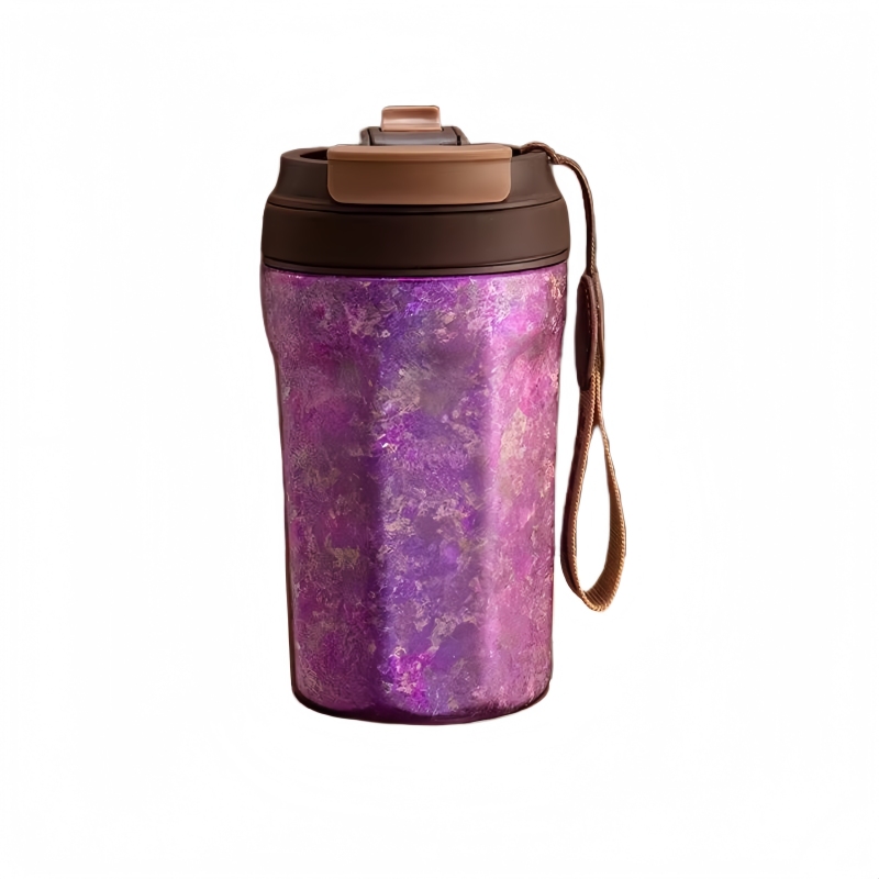 2025 New High-End Portable Coffee Cup Pure Titanium Insulated Car-Mounted Travel Vacuum Thermos Cup Stainless Steel Tumbler