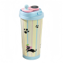 Stainless Steel Double Drinking Cup with Temperature Display Large 530ml Capacity Cartoon Design Vacuum Water/Coffee Gift Cup