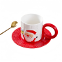Custom New Design Christmas Gift Personality Snowman Ceramic Christmas Mug Gift Set