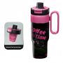 Cute Portable Straw Water Bottle Outdoor Sports Plastic Coffee Large Ice Cup 850ml Tritan Plastic Ice Water Bottle With Handle