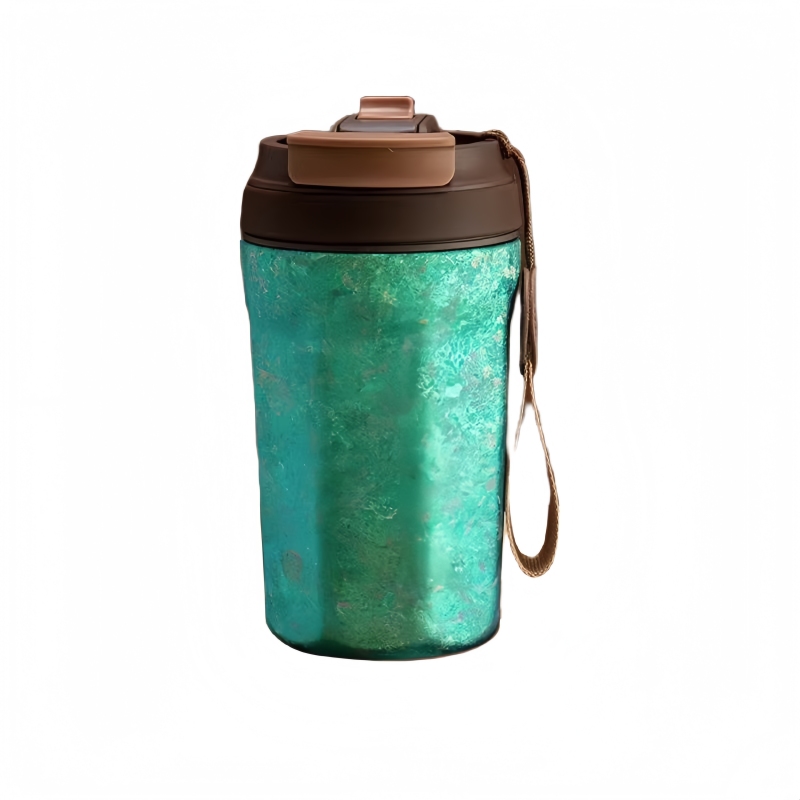 2025 New High-End Portable Coffee Cup Pure Titanium Insulated Car-Mounted Travel Vacuum Thermos Cup Stainless Steel Tumbler