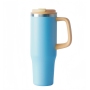 Custom Logo 40oz Double Wall Stainless Steel Travel Tumbler Vacuum Metal 40oz Travel Coffee Mug Cup with Handle and Lid