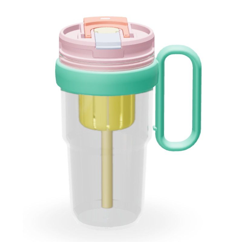 Custom Logo Cute Printing Child Drinking BPA Free Children Plastic Kids Water Bottle with Straw for Kid School Travel