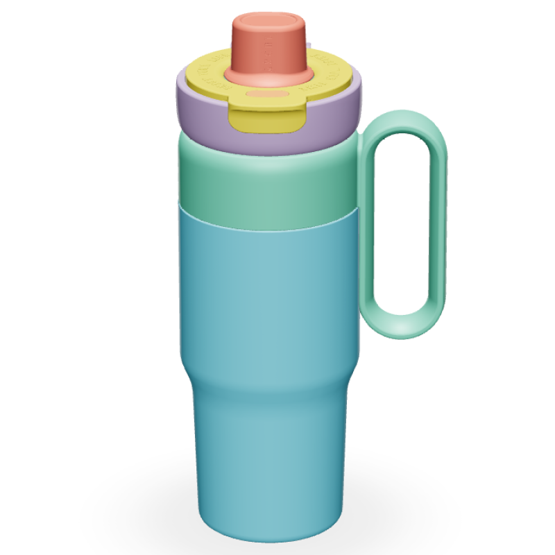 316 Stainless Steel Insulated Water Bottle Tumbler Cup 600ml Travel Mug With Double Drink Lid Large Tea Infuser and Handle