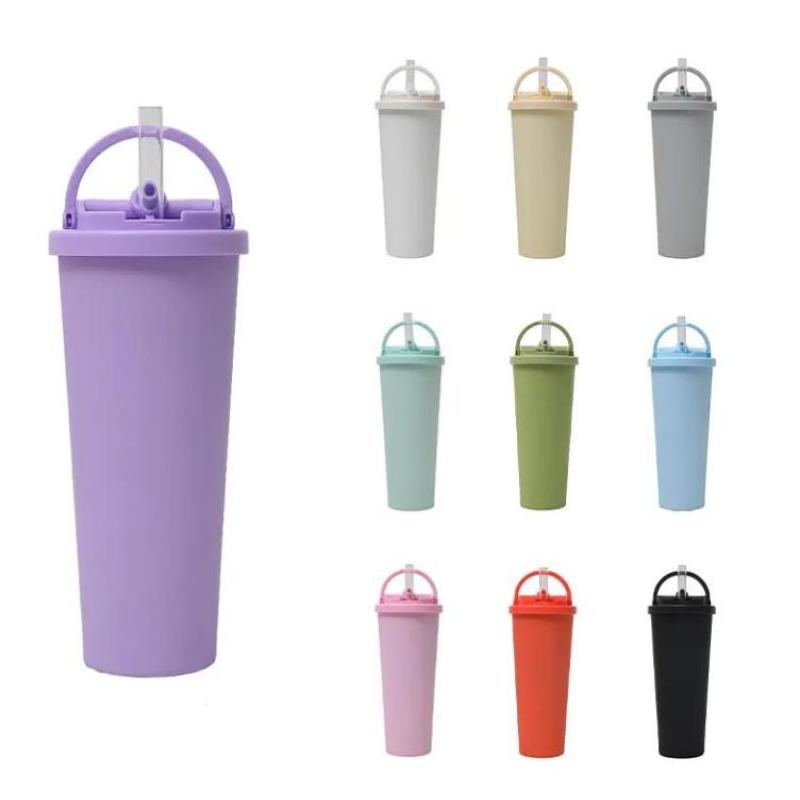 Customized 830ml Insulated Double Wall 316 Stainless Steel Coffee Tumblers with Lid and Straw
