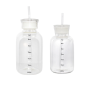 High Borosilicate Time Scale Glass Bottle Portable Accompanying Cup Cover Handy Glass Cup