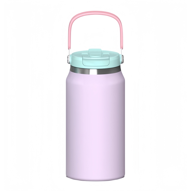 Wholesale Factory Fashion 50oz Insulated Tumblers With Handle and Straw Stainless Steel Water Bottle Cups With Lid