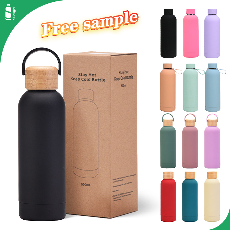 Volhoply Lot de 2 bouteilles d'eau isothermes avec paille - Bouteille de sport en acier inoxydable