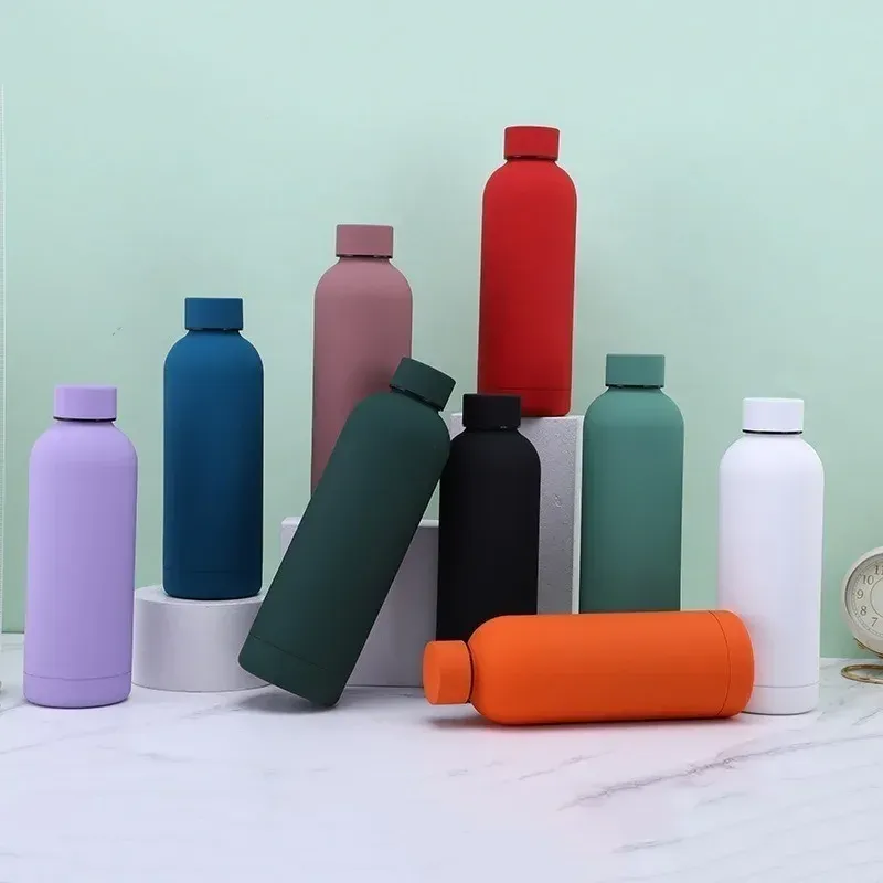 Stainless Steel Small Mouth Water Bottle Outdoor Sports Travel Drink Thermos Bottles