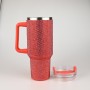 Wholesale Stainless Steel Rhinestone Tumblers Metal Cup 1200ml Travel Coffee Mug 40oz Tumbler With Handle