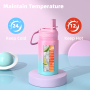 Wholesale Portable 12oz Gradient Color Insulated Thermos Bottle Stainless Steel Kids Thermos Mug