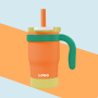 New Design Powder Coated Children Water Bottle Stainless Steel 14oz Tumbler with Handle