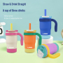 New Design Powder Coated Children Water Bottle Stainless Steel 14oz Tumbler with Handle