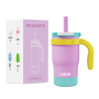 New Design Powder Coated Children Water Bottle Stainless Steel 14oz Tumbler with Handle