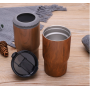 Fashion Wood Texture Tank Cooler 14oz Large Capacity Double Wall Vacuum Cooler