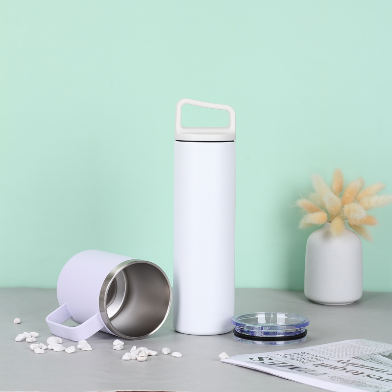 Customized High Quality Thermos Mug Set White High Quality Stainless Steel Mug Set