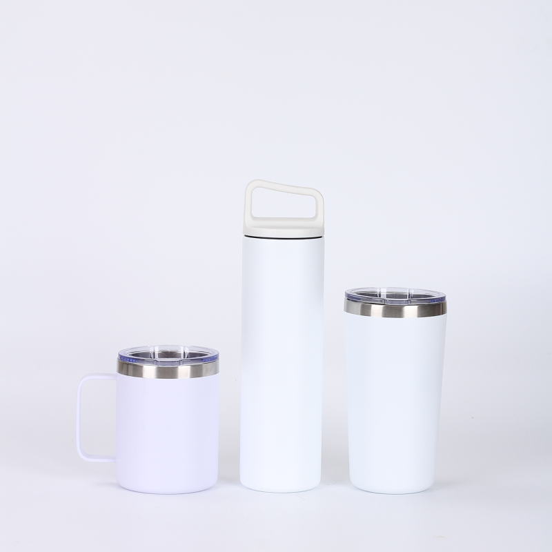 Customized High Quality Thermos Mug Set White High Quality Stainless Steel Mug Set