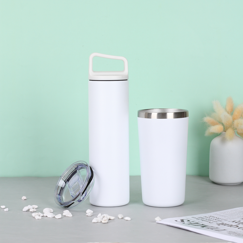 Customized High Quality Thermos Mug Set White High Quality Stainless Steel Mug Set