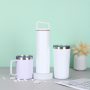 Customized High Quality Thermos Mug Set White High Quality Stainless Steel Mug Set